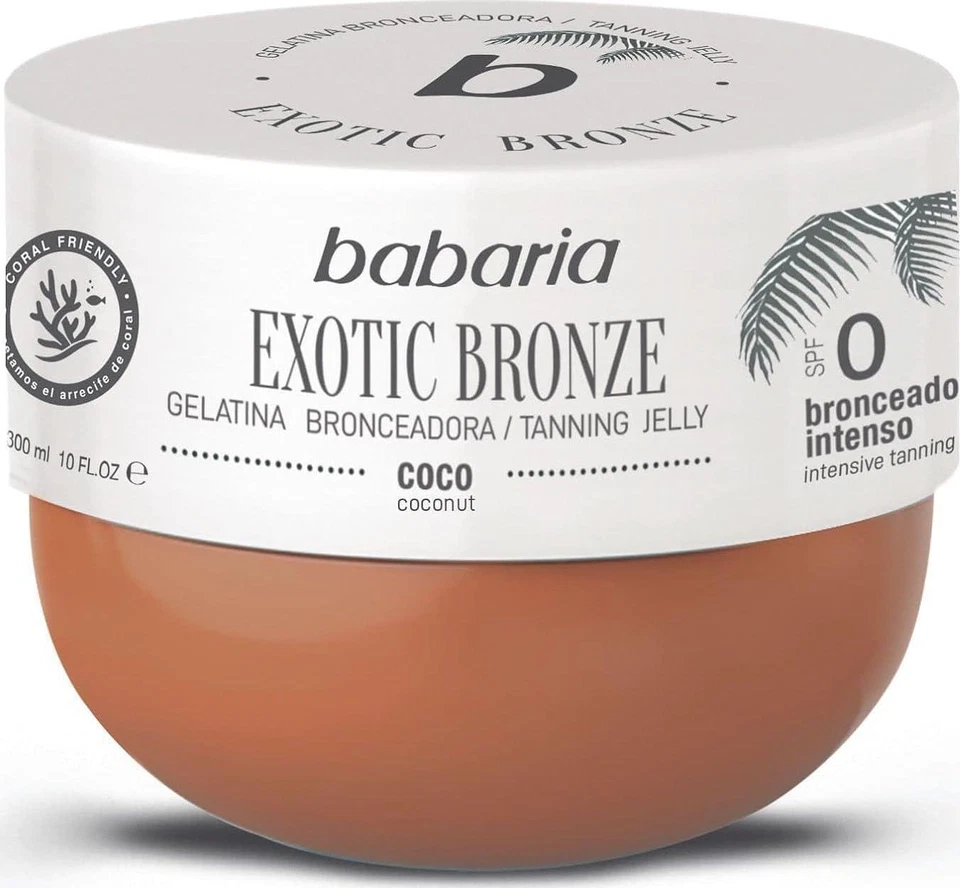 Babaria Coconut Tanning Accelerator Gel LSF0-300ml, BRAUN