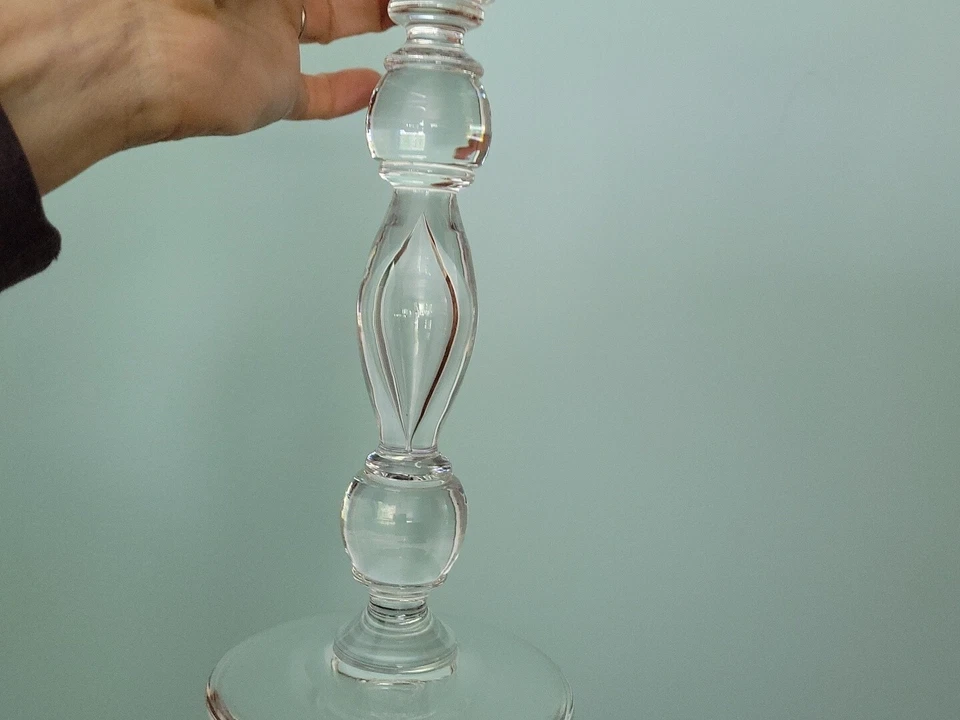 Pair of Royal Brierley Glass Candlestick Holders c. 1930 9 7/8" - Image 2 of 4