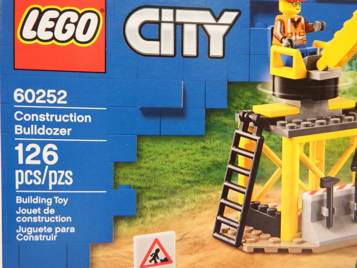 LEGO City Construction Bulldozer 60252 Toy Construction Set, Cool Building  Set for Kids (126 Pieces)