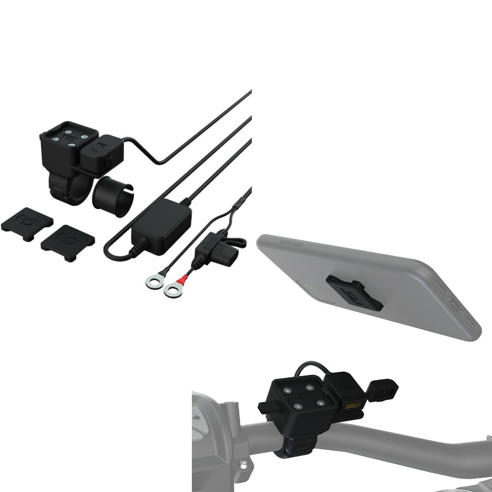 Oxford CLIQR USB Handlebar Mount Motorbike Phone Holder Charger GPS Motorcycle