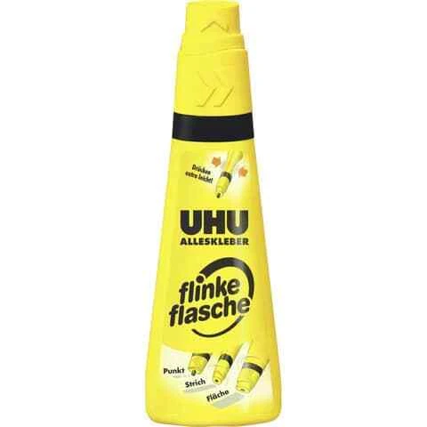 UHU Alleskleber Klebstoff Kleber flinke Flasche Flüssigkleber Bastelkleber 90g