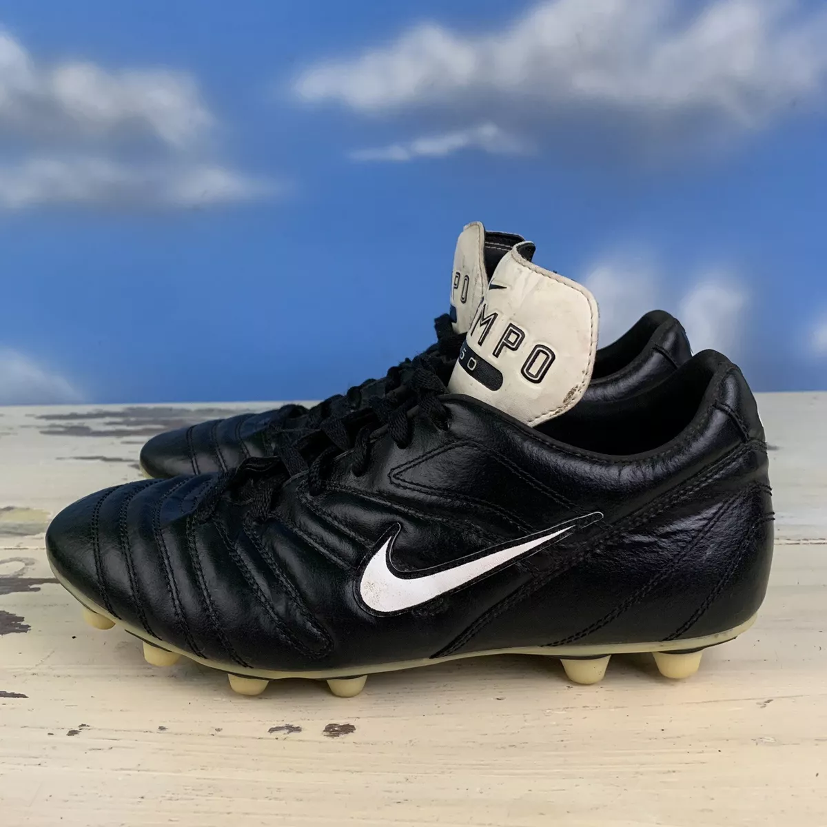 NIKE TIEMPO - Vtg 1990s Black Soccer Cleats Football Shoes, Mens 11 | eBay