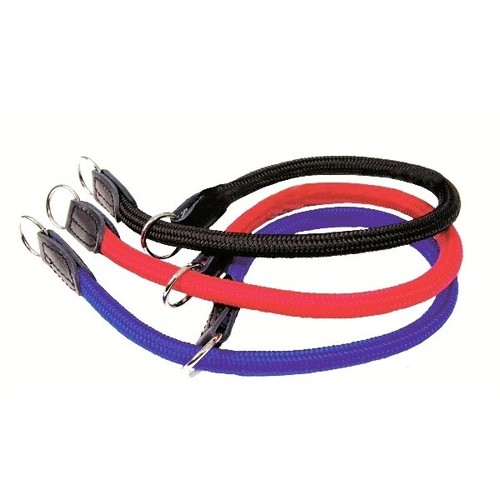 Collar para perros nailon redondo azul educativo M cuello ajustable hasta  60 cm | eBay