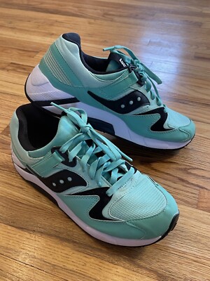 Mens Saucony Grid 9000 Mint Black Size 8.5 S70077-30 Blue Released 2014