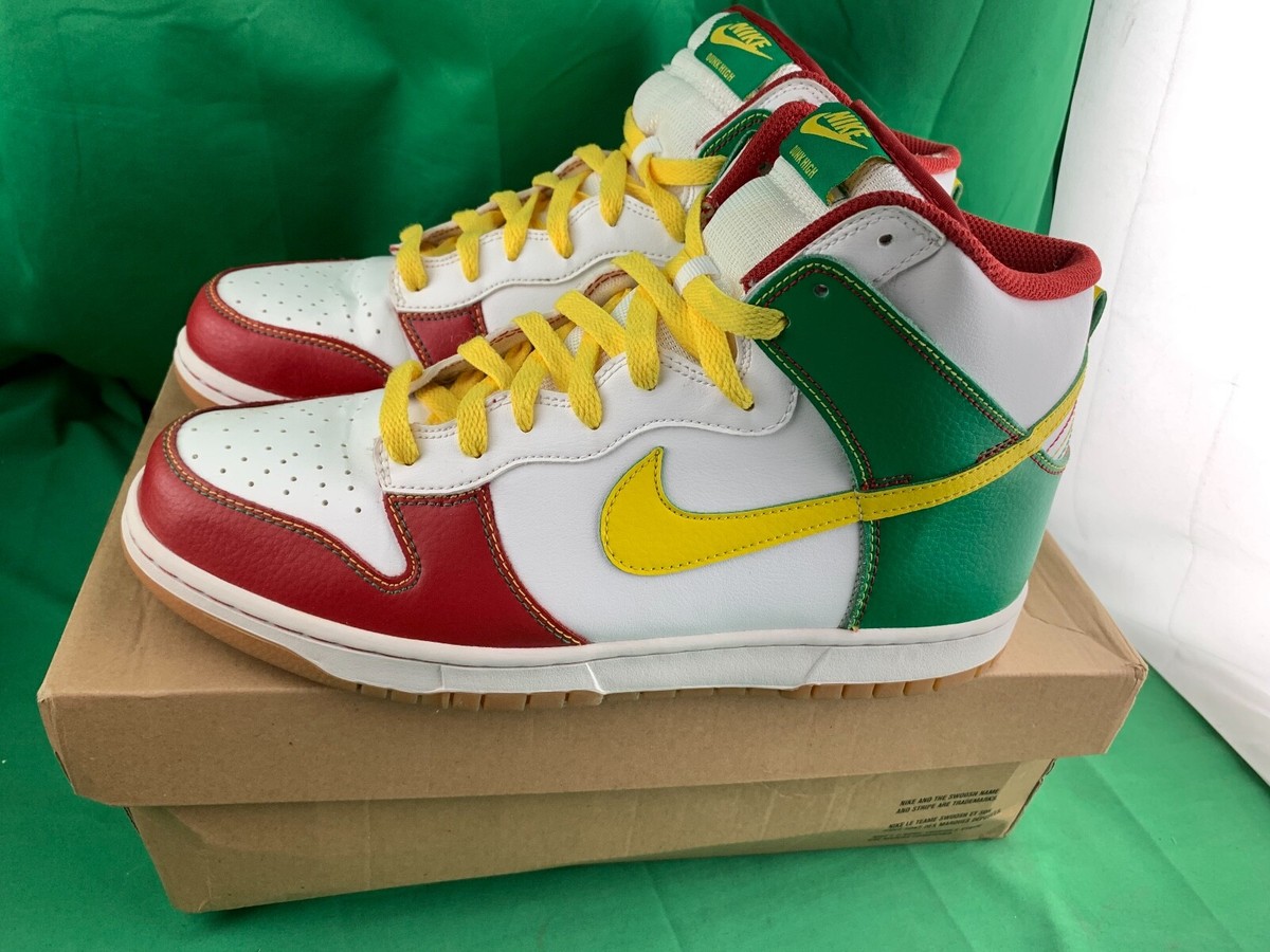 Nike Dunk High 6.0 Rasta 517562-173 Rare Red Green Yellow Nike Dunk High 6.0 Rasta 517562-173 Rare Red Green Yellow
