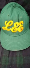Vintage Lee New Era Embroidered Logo Hat Green Made In USA 80’s 90’s