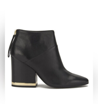 Ash Women's Indy Leather Heeled Ankle Boots - Black SZ 7