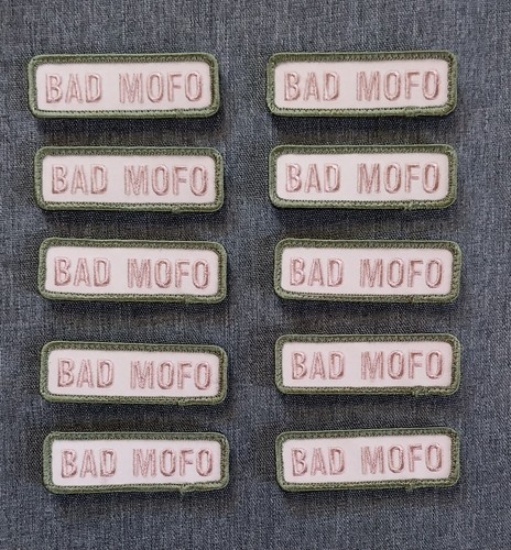 Menge 10 ~ BAD MOFO ~ TAC BAG HUT lustige Moral Aufnäher ~ Multicam Haken & Schleife - Bild 2 von 6