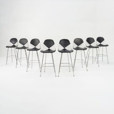 2010s Ray and Charles Eames Herman Miller Wire Bar Stool w/ Bikini Pad 10+ Avail