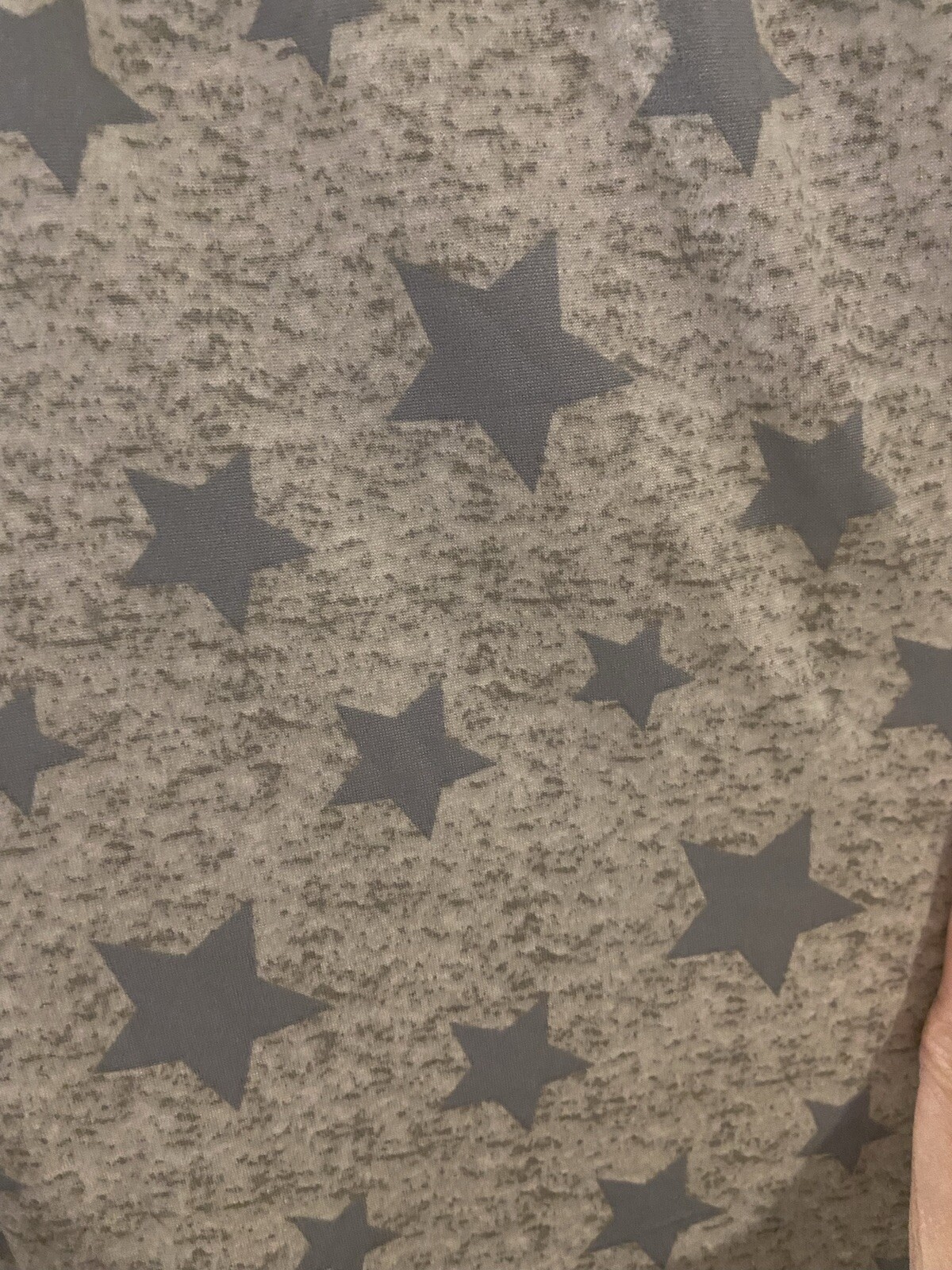 NWT Lights Off Nightwear Light Gray Stars 2 Pc Pajama Jogger Set Plus