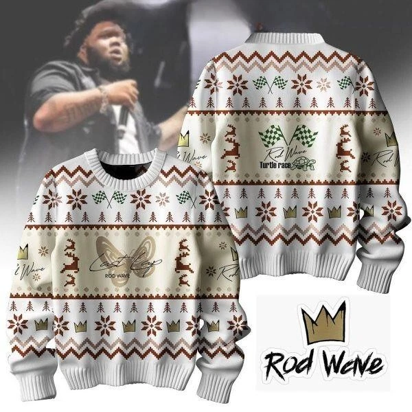 Rod Wave Turtle Race 2024 Christmas Ugly Sweater