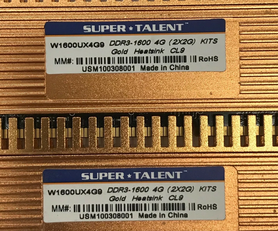 Super Talent 4GB (2x2GB) RAM PC3-12800 DDR3-1600 MHz SDRAM W1600UX4G9 - Image 2 of 3