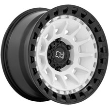 18x9 +0 Black Rhino Barrage 6x5.5 Gloss White On Matte Black Wheels (Set of 4)