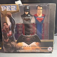 Pez set-  Batman & Superman Boxed Pez Set *box Damaged*