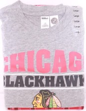 NEW Chicago Blackhawks NHL Sleepwear PJs Shirt Flannel Pants Pajamas Set Mens L