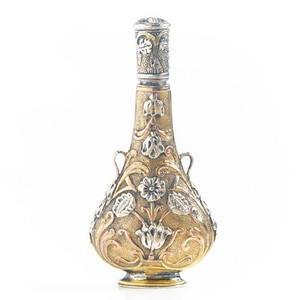 Antique Parcel Gilt Scent or Casting Bottle c1750