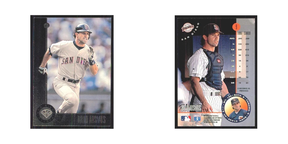 1996 Leaf Brad Ausmus Padres #9 - Image 3 of 3