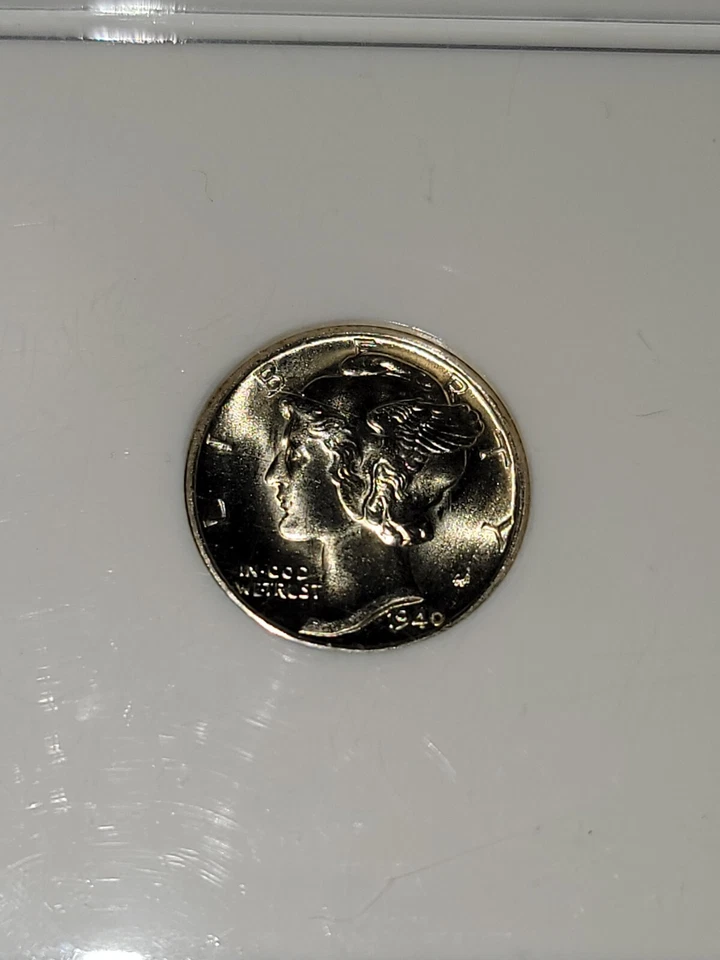 1940 S Mercury Dime MS67 NGC ANA Lustrous (near full bands) Beautiful Example - Image 3 of 4
