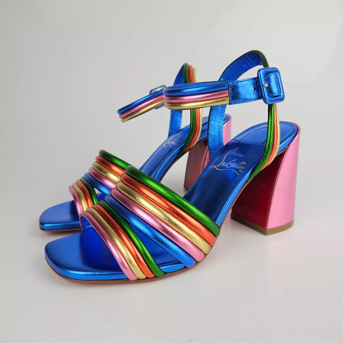Christian Louboutin Manola 95MM Leather Sandals New