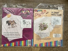 Vintage Raccoons & Wild Horses Dizzle Pre-Shaded Iron-On Fashion Transfer