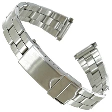 Speidel 12-16mm Stainless Steel Deployment Fold-Over Buckle Watch Band 1882/00L