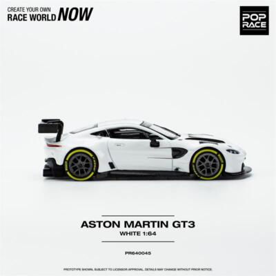 XCarToys POPRACE 1:64 ASTON MARTIN GT3 WHITE Diecast Model Car | eBay