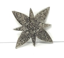 John Hardy Celtic Starburst Clip for Dress Scarf Shawl Coat Fur etc. Silvertone
