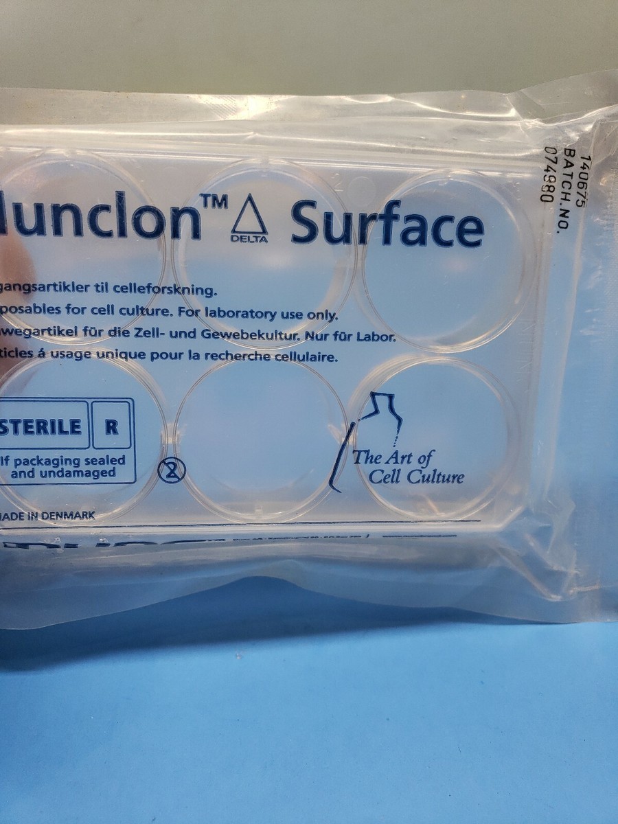 Ron゜ 140675 Delta Nunclon Surface Multidish 6 Wells New Sealed Pack of
