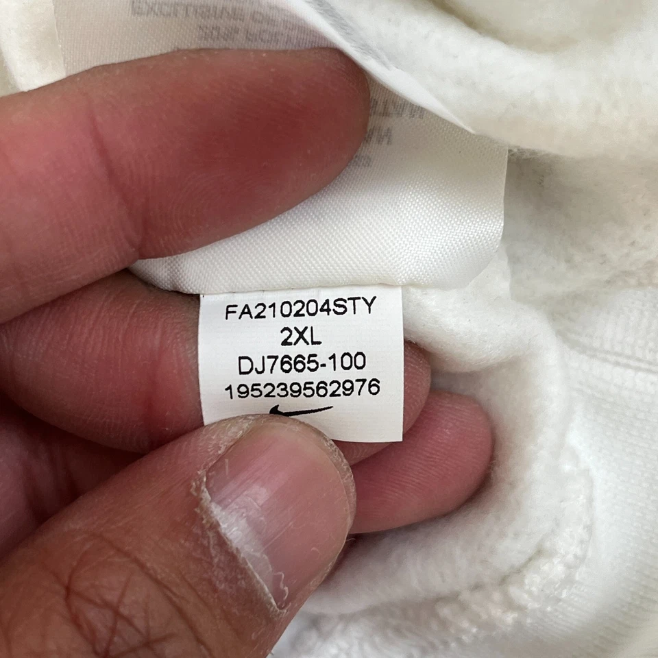 Nike Center Swoosh Light Pink Fleece Crop Crew Neck Jacket Women's Size XXL - Image 4 of 4