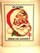 1988 History of Christmas Seals calendar; Santa on cover