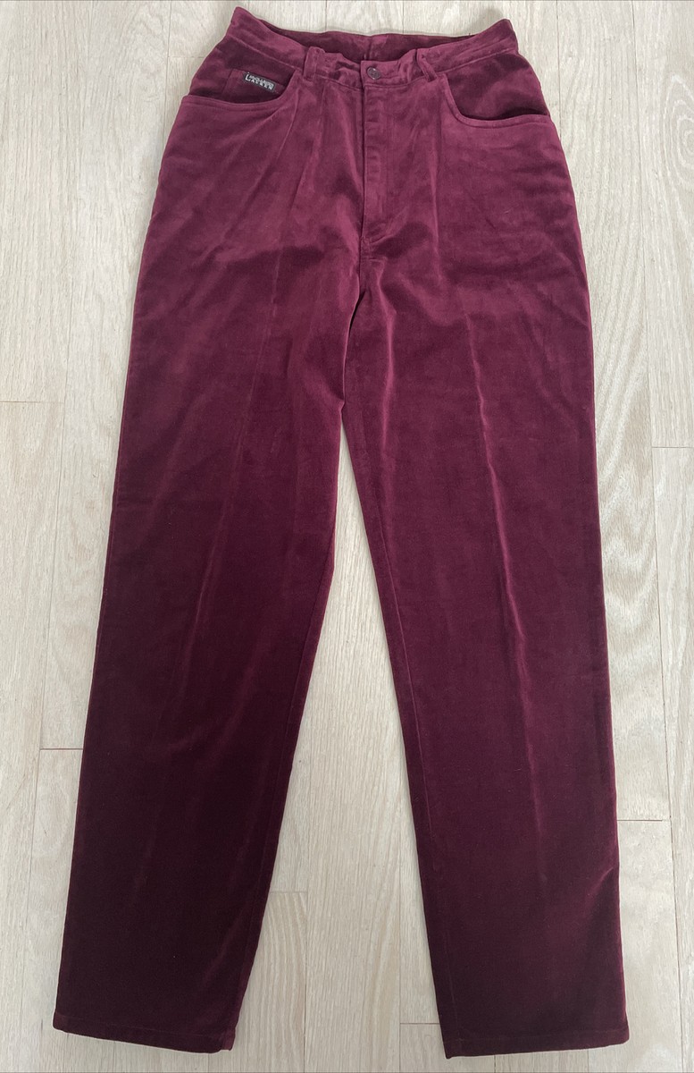 Lauren Ralph Lauren Women’s Pants Pocket Jeans Sz 2P High Rise Velvet  Burgundy