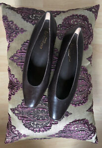 Vintage Italienische Schuhe Damen Pumps La Scarpa 37 Braun Echtes Leder Neu Ebay