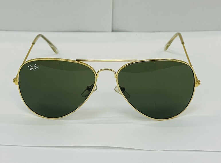 Ray-Ban Sunglasses RB3026 L2846 Gold Aviator Green Non-Polarized