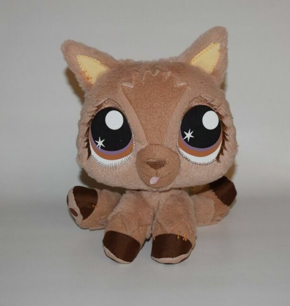 Littlest Pet Shop Brown Dog 9" Plush 2007 Hasbro Stuffed Animal 63996
