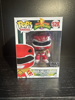 Dragon Shield Red Ranger Funko Pop #528 MMPR Power Rangers FYE