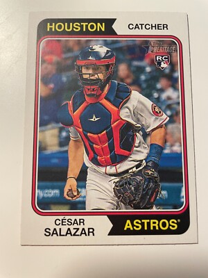 2023 Topps Heritage High Number #655 Cesar Salazar Astros Rookie Card 03