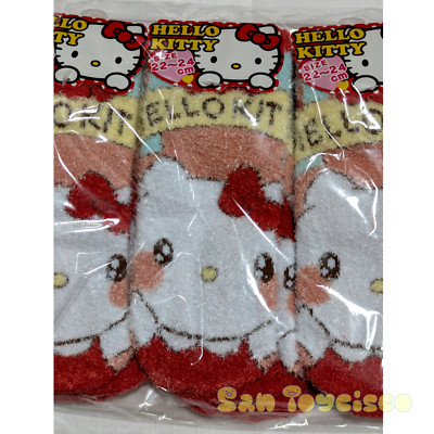 Sanrio Socks Hello Kitty Fluffy Cat Polyester Elastic 22-24cm Unisex Gift JP