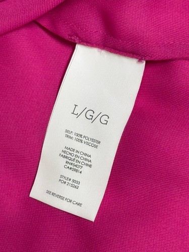 CAbi Womens Large Campo Top Fuschia Pink Sleeveless Split Neck Blouse Romantic - Picture 5 of 7
