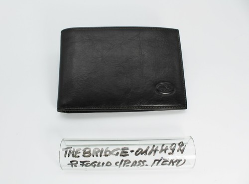 Portafoglio Uomo- Pelle-Portassegni-Nero- Cod.014492- The Bridge | eBay