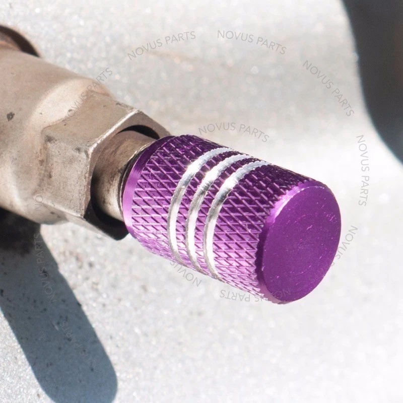 New 4pcs Valve Stem Cover Purple Dust Vehicle For Lincoln Navigator Town Car MKX - Image 3 of 4