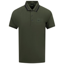 HUGO BOSS MENS POLO PADDY RIB GREEN 50538176355