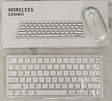 Wireless Keyboard and Mouse Combo, WisFox 2.4GHz Ergonomic USB Keyboard 