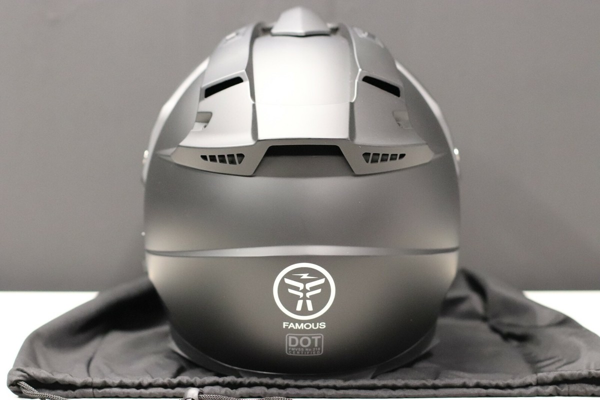 FAMOUS HELMETS ADVENTURE DUAL SPORT - DOT CERTIFIED SIZE: M-Medium