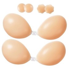 Premillow Adhesivera Strapless Stickyra Push Up 2 Pairs Invisible Nude nude B