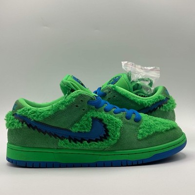 (Used No Box) Nike SB Dunk Low Grateful Dead Bears Green Size 7.5