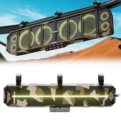 8-Speaker 600W UTV Sound bar Bluetooth Polaris ATV RZR Waterproof Radio System