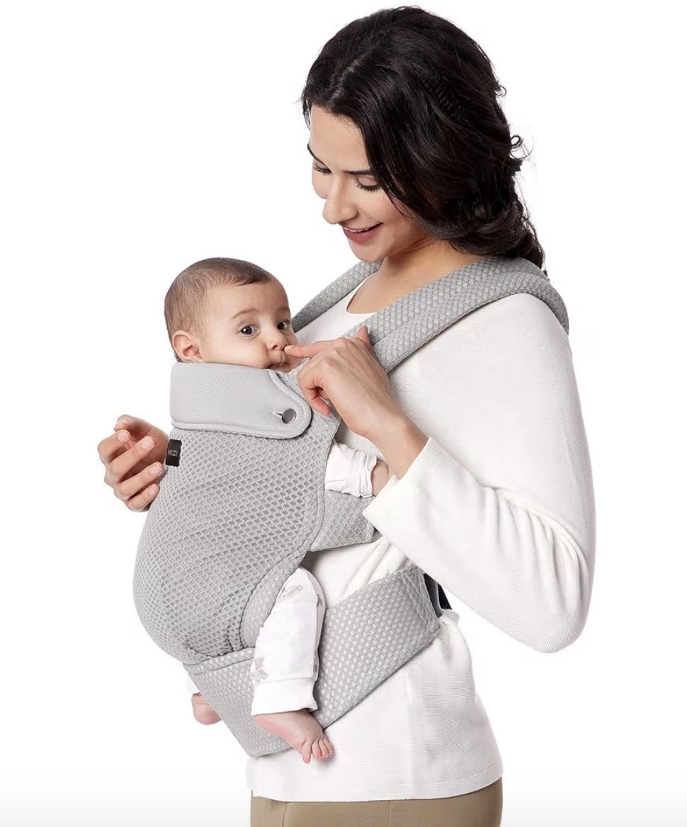 Momcozy Breathable Mesh Baby Carrier Ergonomic & Lightweight Infant Carrier BLUE