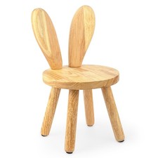 Massivholz Hasenohrhocker tragbar klein Holzhocker rustikal rund Sitz