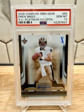 DREW BREES 2006 Donruss Gridiron Gear PLATINUM Holofoil X’s /25 PSA 10 - POP 1