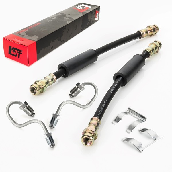 2X Bremsschlauch Bremsrohr Bremsleitung Hinterachse + Haltefeder FüR Audi TT 8J-image